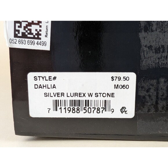 Thalia Sodi Dahlia Embellished Heels Sandals Womens 6 Silver Stone Shoes NWB - Picture 13 of 13